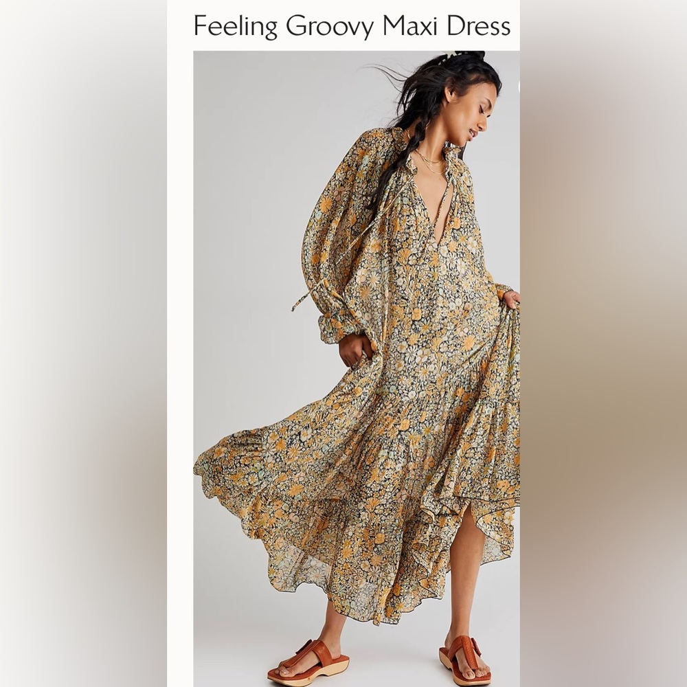 Free People Flowy Floral Maxi- BOHO Chic